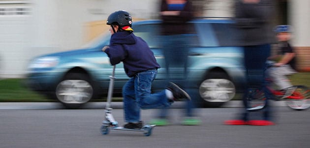 Kids and scooter injury