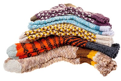 Stack of wool socks