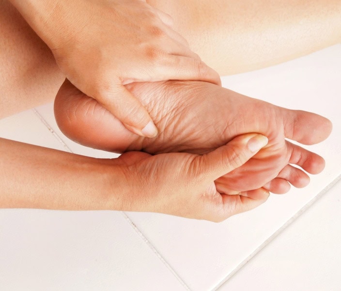 Check feet daily for injuries